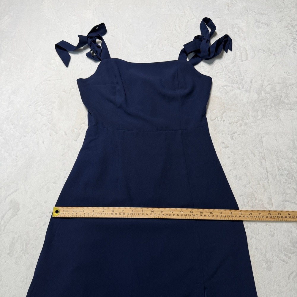 NWT Petal and Pup Laurel Dress Navy Blue Tie Shoulder Smocked Midi Dress Size 6 - Picture 11 of 11